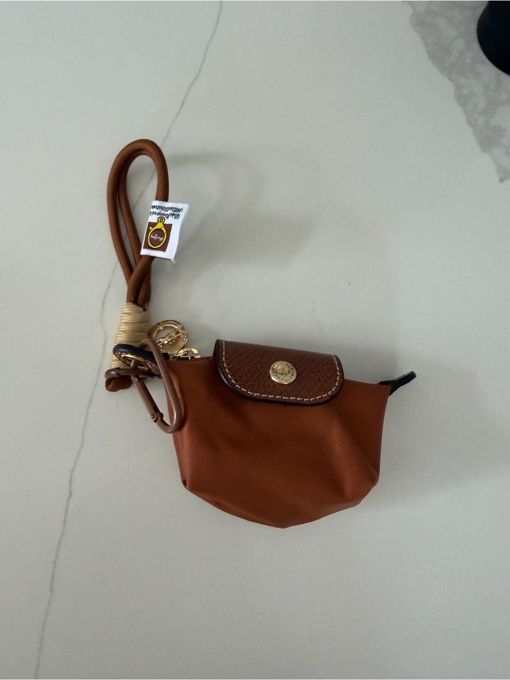 Longchamp Le Pliage mini pouch in brown